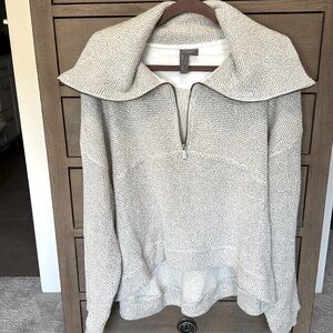 Sweaty Betty Restful Boucle 1/2 Zip sweatshirt Womens 12 Workout cowl neck Warm